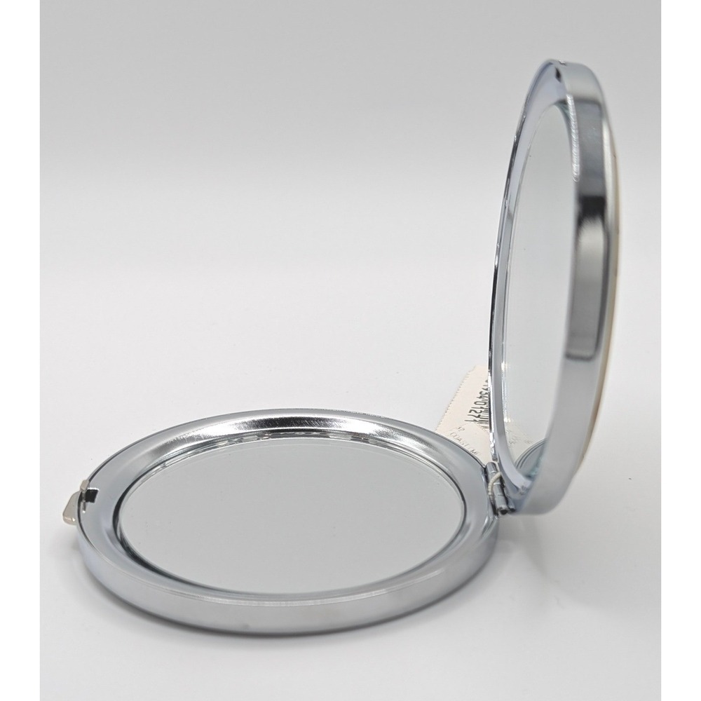 Brighton Ivory Coast Compact Mirror Silver Tone Ornate Scroll E91032 NEW - Picture 5 of 5